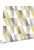 papel pintado triángulos gráficos amarillo ocre y gris