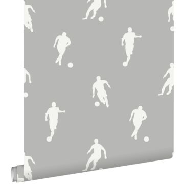 papel pintado jugadores de fútbol gris pardo