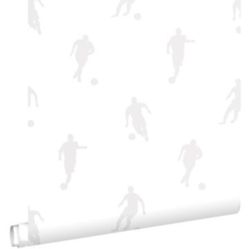 papel pintado jugadores de fútbol plata sobre blanco