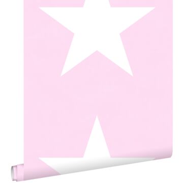 papel pintado estrellas rosa