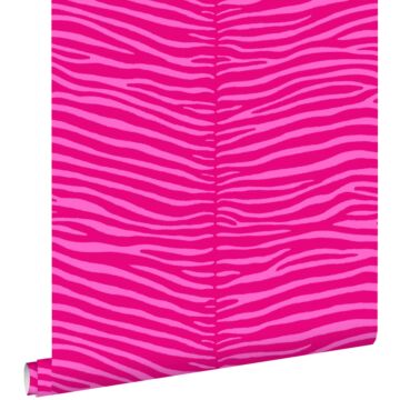 papel pintado zebra rosa