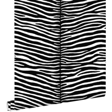 papel pintado zebra negro y blanco