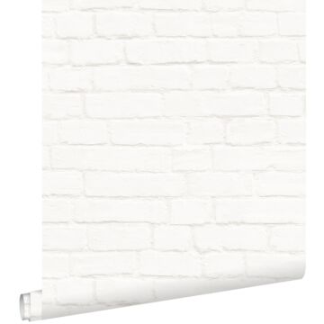 papel pintado pared de ladrillos blanquecino
