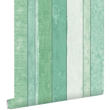 papel pintado madera de desecho verde