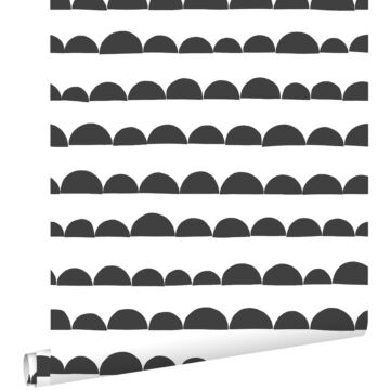 papel pintado motivo gráfico blanco y negro