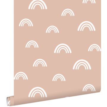 papel pintado arcoiris rosa terracota