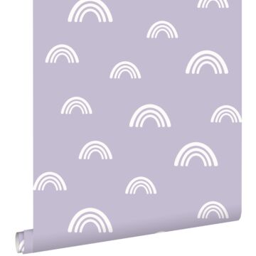 papel pintado arcoiris morado lila