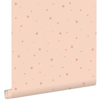 papel pintado pequeñas estrellas rosa suave
