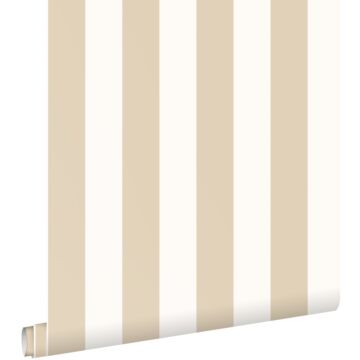 papel pintado rayas blanco y beige claro