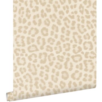 papel pintado piel de leopardo beige