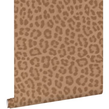 papel pintado piel de leopardo marrón terracota