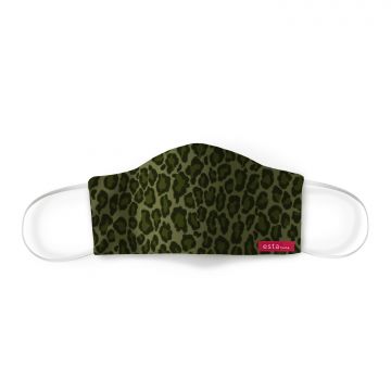 mascarilla piel de leopardo verde selva