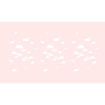 fotomural pequeñas nubes rosa claro