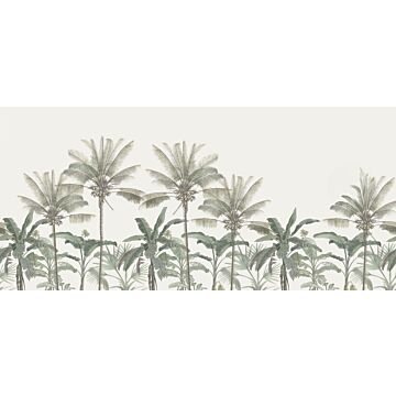 fotomural palmeras beige claro y verde grisáceo