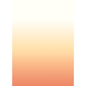 fotomural gradiente de color dip-dye del suelo al techo naranja